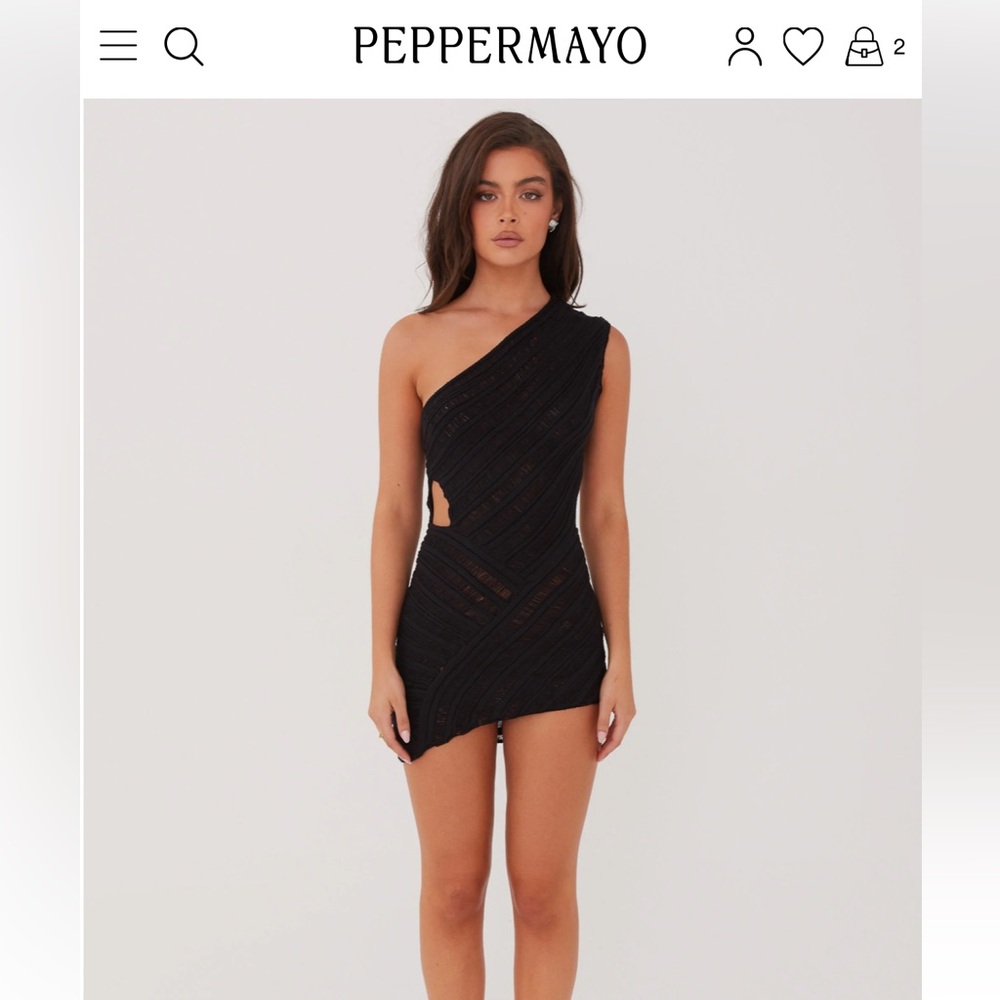 Peppermayo percilla ladder knit mini dress